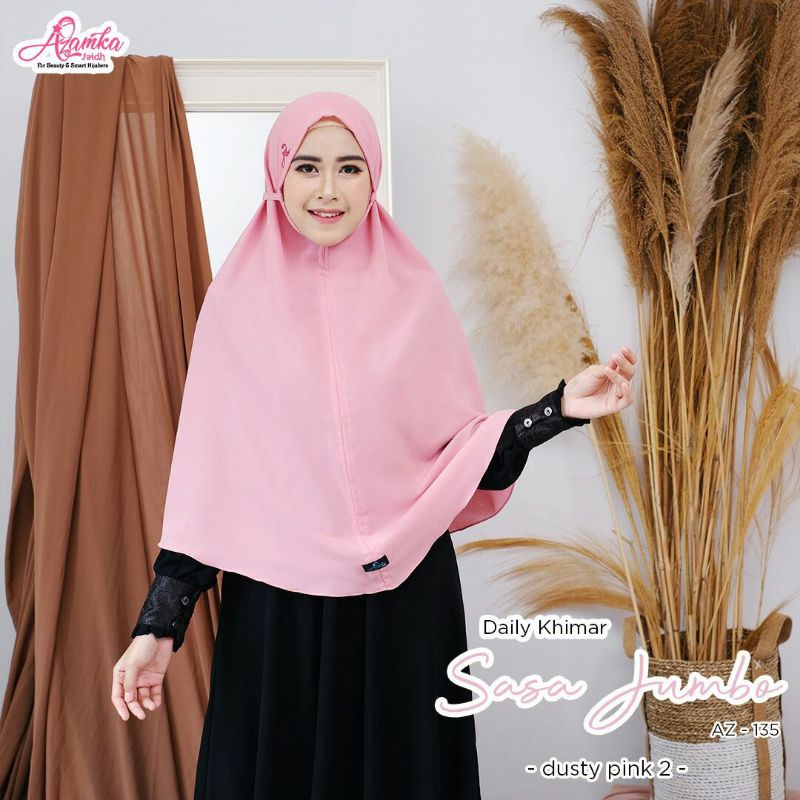 READY BERGO DAILY SASA JUMBO by Azamka Hijab Faidh - Matterial Bubble Crepe Import Premium