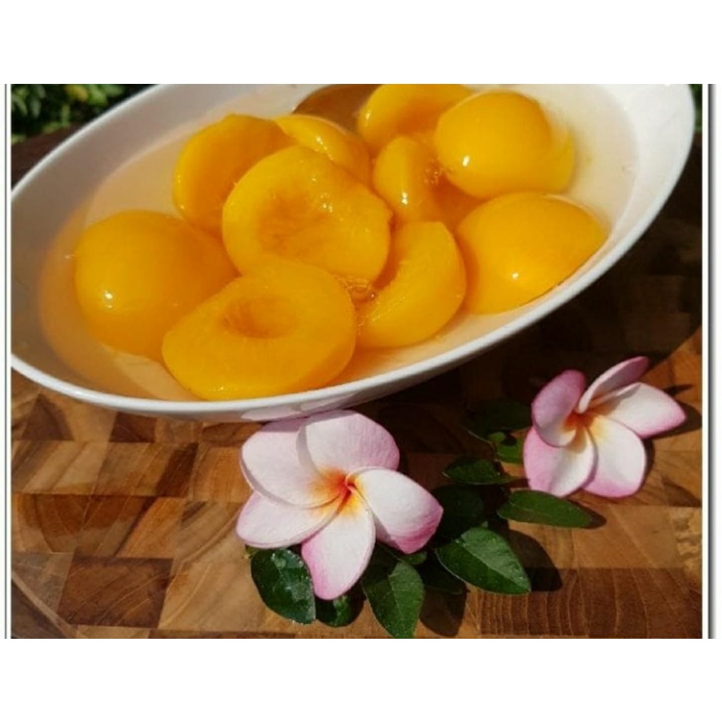 GOLDEN buah Peach Kaleng Halves in Syrup 820gr