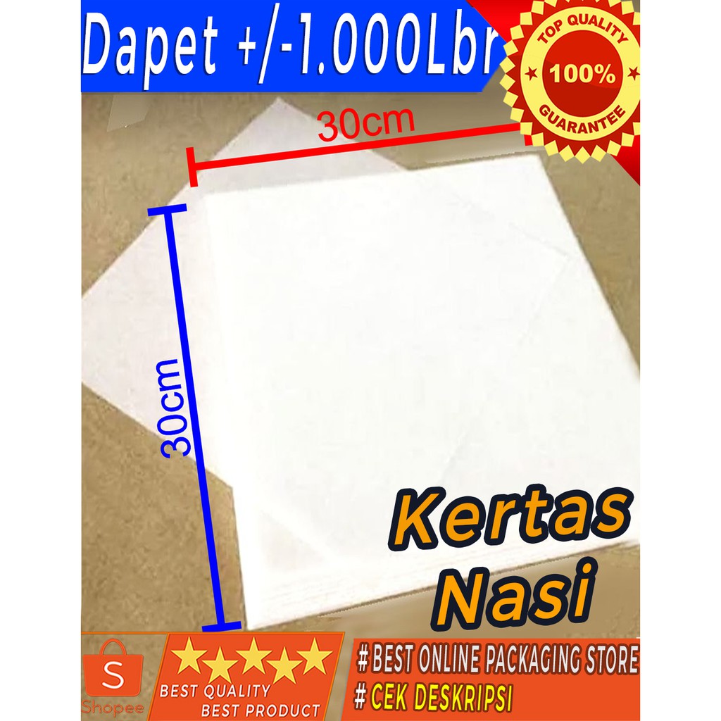 

KERTAS NASI ALA KFC 30 CM X 30CM BAHAN ORI BUKAN LAMINATING