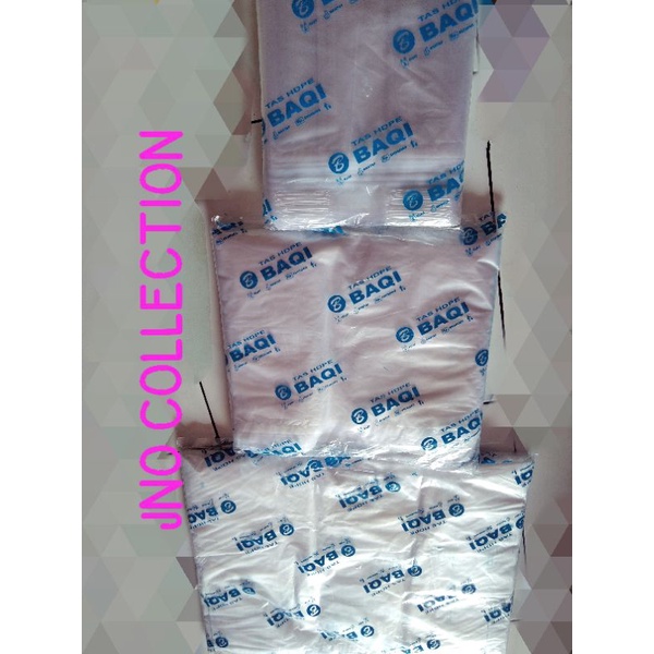 kantong plastik bening merk BAQI berat 380gr