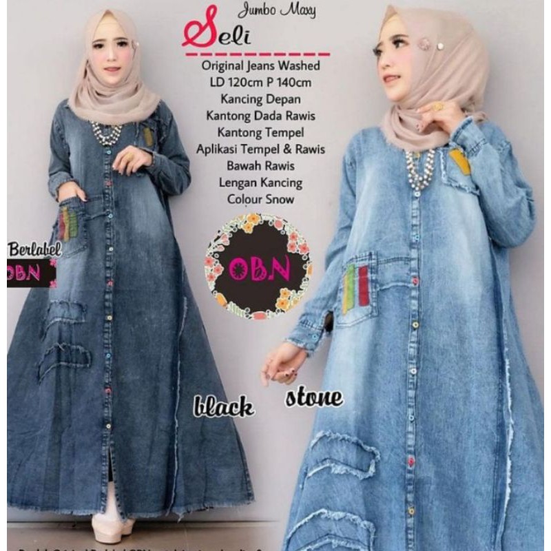 GAMIS JEANS JUMBO FITRIA LD 120