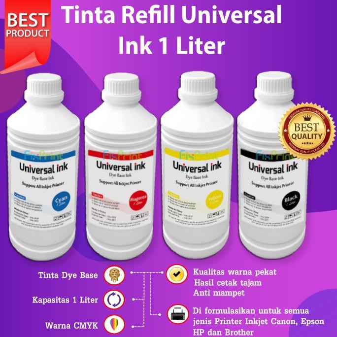 1 SET 4w Tinta Epson 1 Liter Refill Printer L120 L360 L565 L3110 L1110 | Elektronik | Printer |