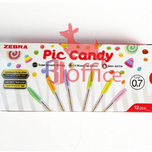 

Pulpen Zebra PIC CANDY Fine 0.7 Semi Gel - Harga Per Satuan
