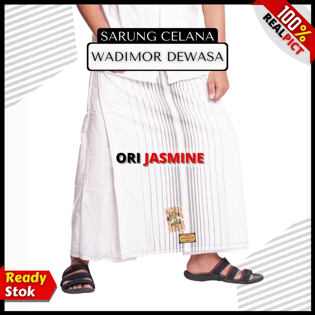 Sarung celana dewasa muslim wadimor jumbo polos putih hitam warna tumpal pria murah motif bali