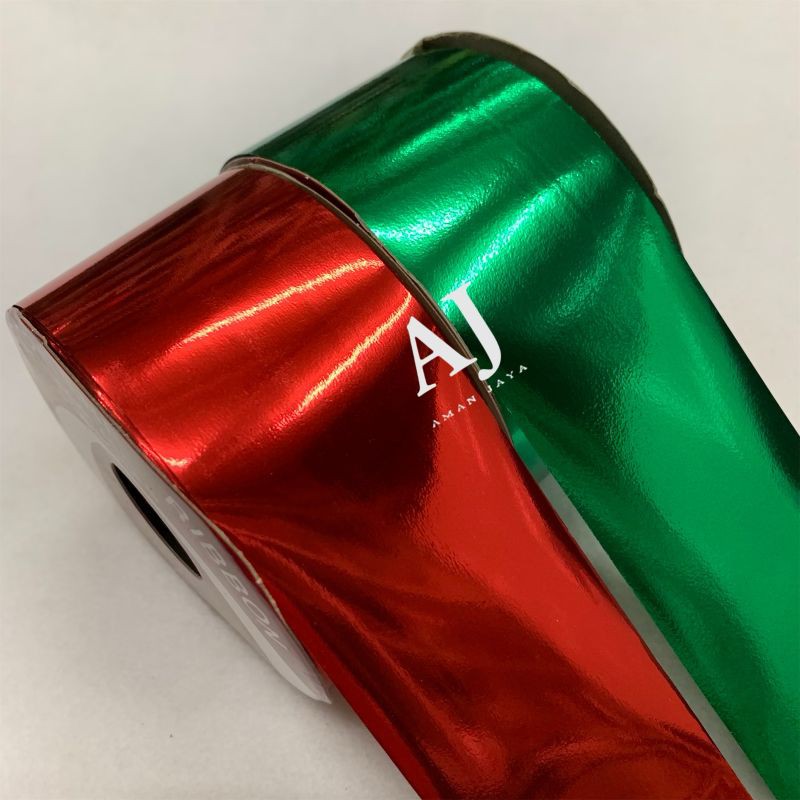 

Pita Kado Jepang Metalik Kilap 2 Inch / Pita Kado Dekorasi Natal Christmas Ribbon Lebaran Idul Fitri 5 cm
