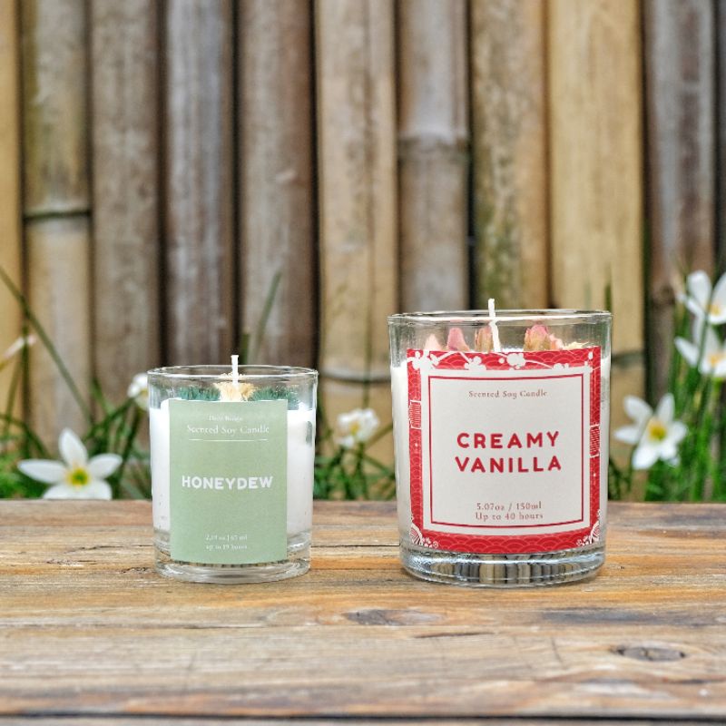 Lilin aromaterapi creamy vanilla 150 ml | scented candle | hampers