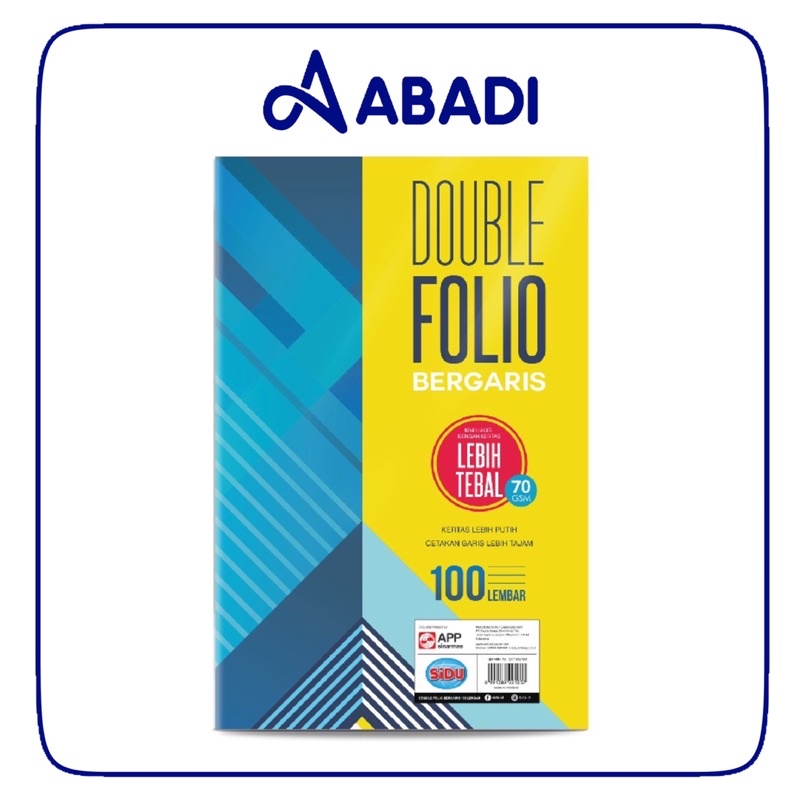 

Kertas Double Folio Garis Sidu 100 Sheet