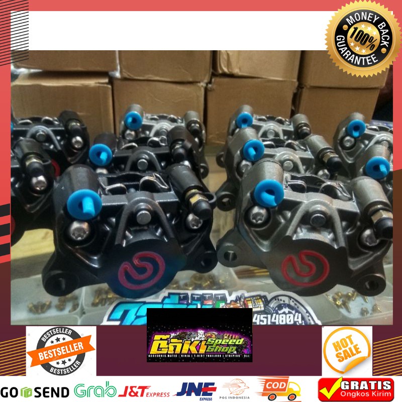 New TermurahKaliper brembo 2p logo big red thailand grey dan black 🇨🇷
