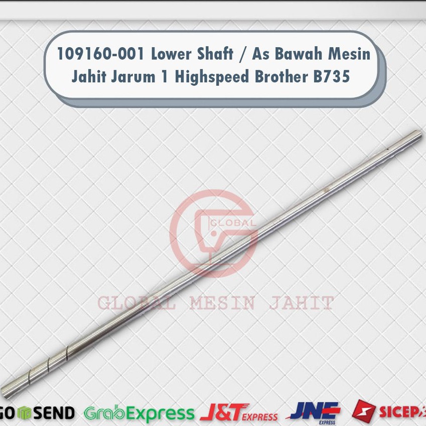 109160-001 Lower Shaft / As Bawah Rotary Hook Mesin Jahit Jarum 1 Highspeed Brother B735 1091660001