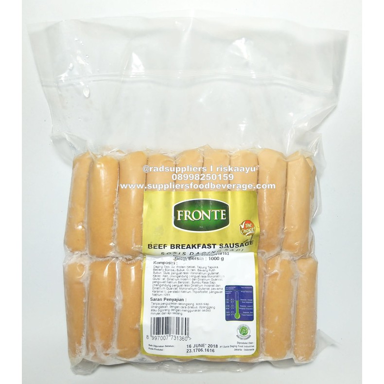 SALE Sosis Hotel  Fronte Breakfast Sausage Hotel  Halal  Murah Murah Diskon Berkualitas