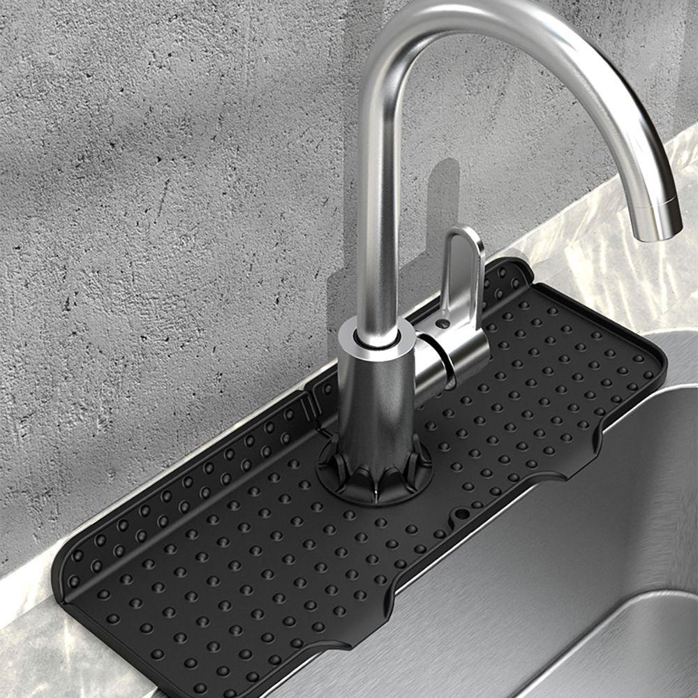 Populer Silicone Faucet Mat Baskom Kran Air Kamar Mandi Dapur Water Catcher Mat