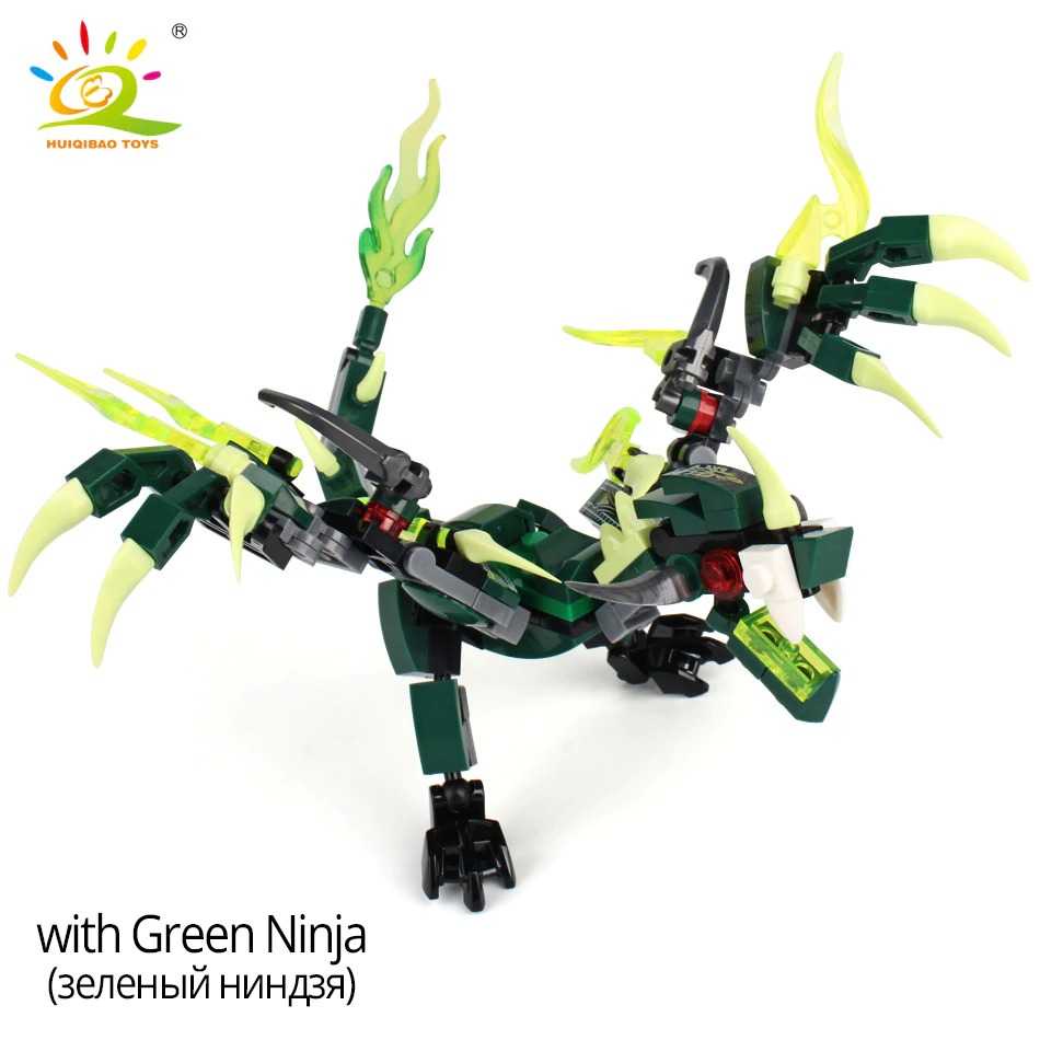 Mainan Robot Naga Building Blocks Dragon Knight Red Ninja H702