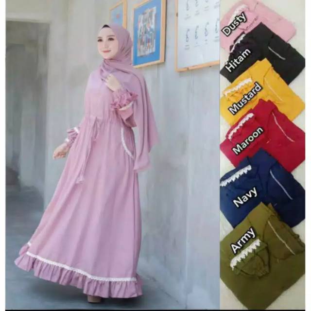[ Flash Sale ] Nirmala Dress  | Fashion Muslim Terbaru | Terlaris | Terpopuler