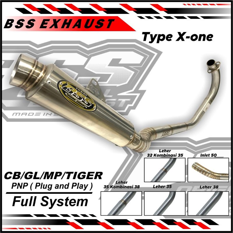 Knalpot BSS GL CB MP Tiger X One Original BSS