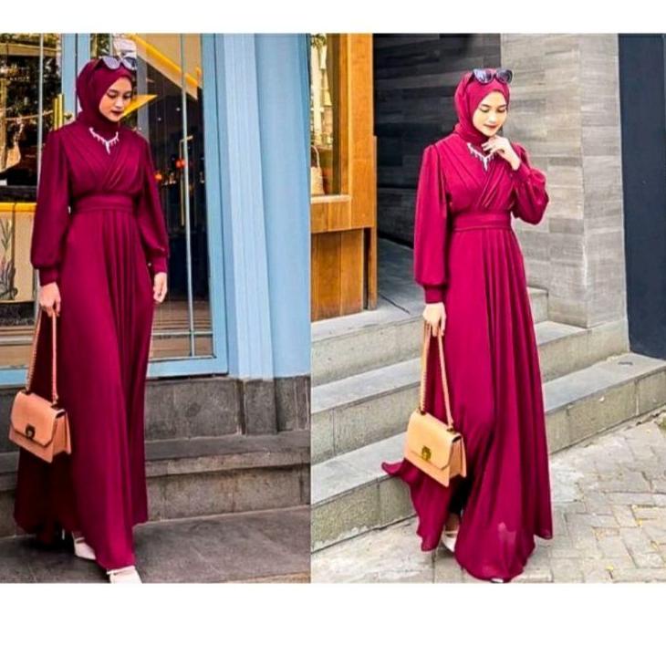 Promo Untung Gaudy maxi gamis cerutty babydoll//theressa dress terbaru//gamis muslim//baju kondangan