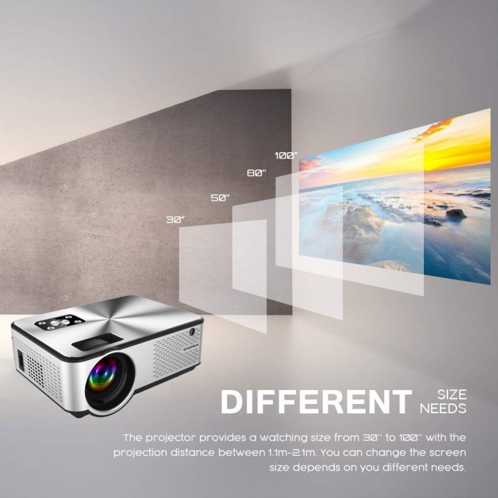 CHEERLUX C9 WiFi TV Tuner - LED Projector 2800 Lumens 1080P