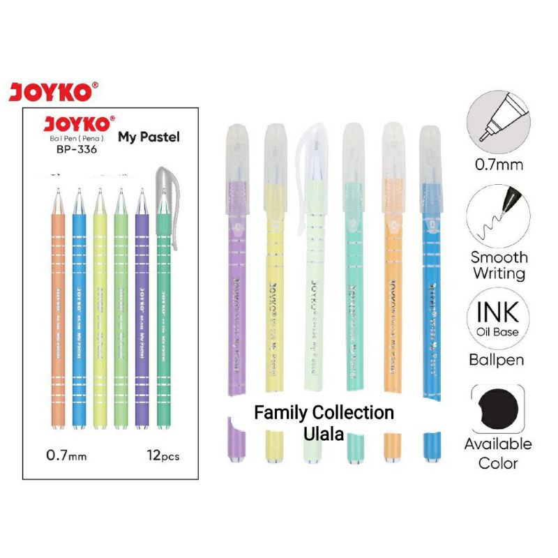 

Bolpen Pulpen Bolpoin Joyko My Pastel BP-336 BP 336