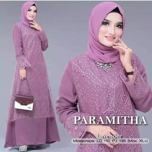 JUMBO XXL& XXXL MAXI DRESS PARAMITHA MOSCREPE MIX TILE BROKAT