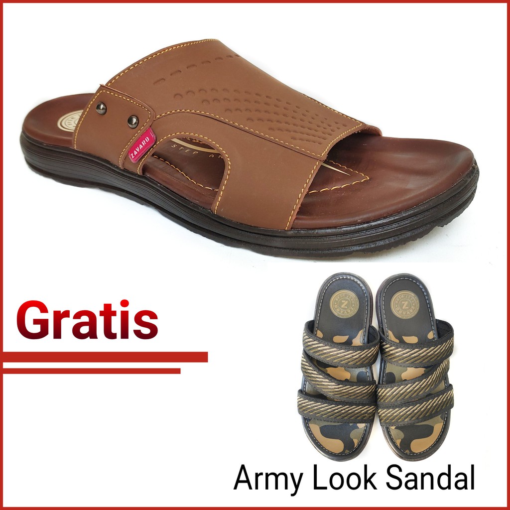  Tigafarah Sandal  Pria  Selop  Terbaru  LS01 Shopee 