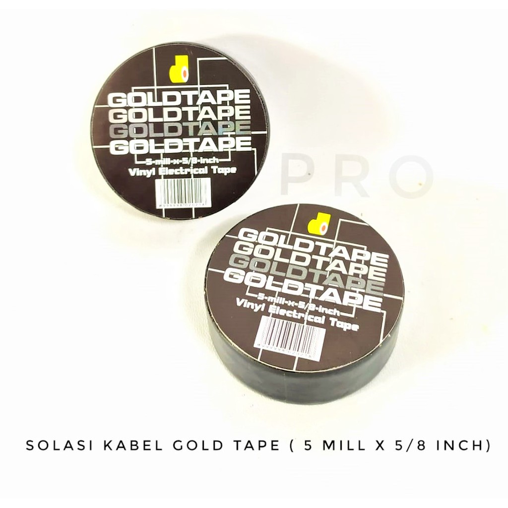

SOLASI LISTRIK ISOLASI LISTRIK KABEL HITAM PEREKAT KABEL 15MM GOLDTAPE SOLATIP LISTRIK