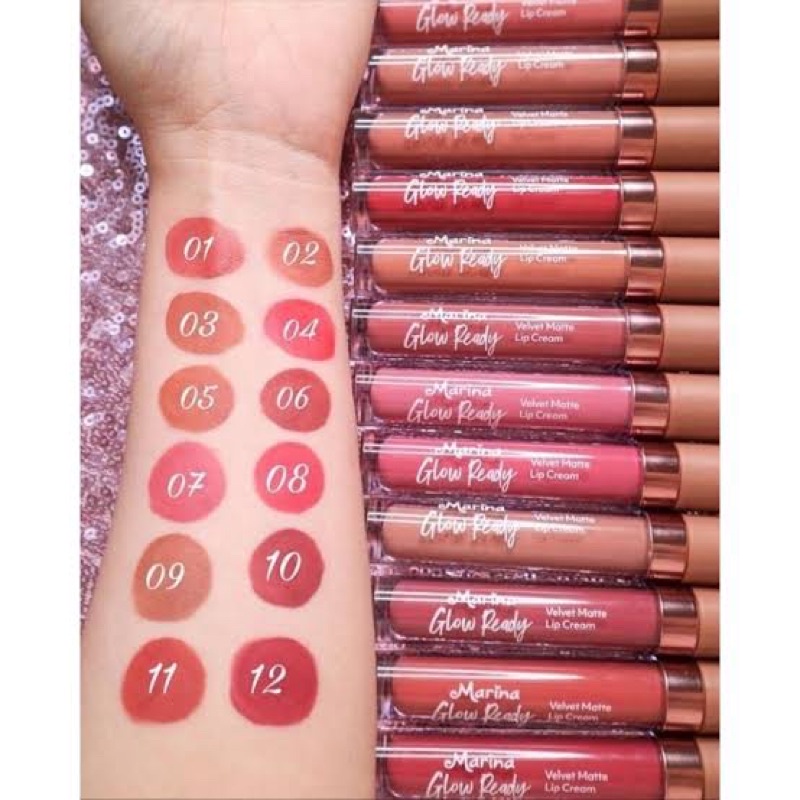 pc.ex -- marina glow ready lip cream -- lip matte marina glow ready