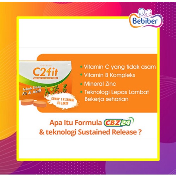C2fit Multivitamin 1 Box isi 12x4 Tablet  Vitamin Imunitas  BEBIBER - Box isi 12x4 - C2FIT VITAMIN