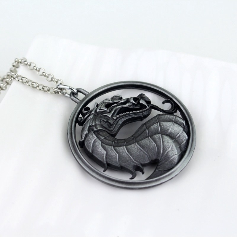 Kalung Dengan Liontin Mortal Kombat Game Fighting Dragon Jane Empire Gaya Vintage Untuk Fans