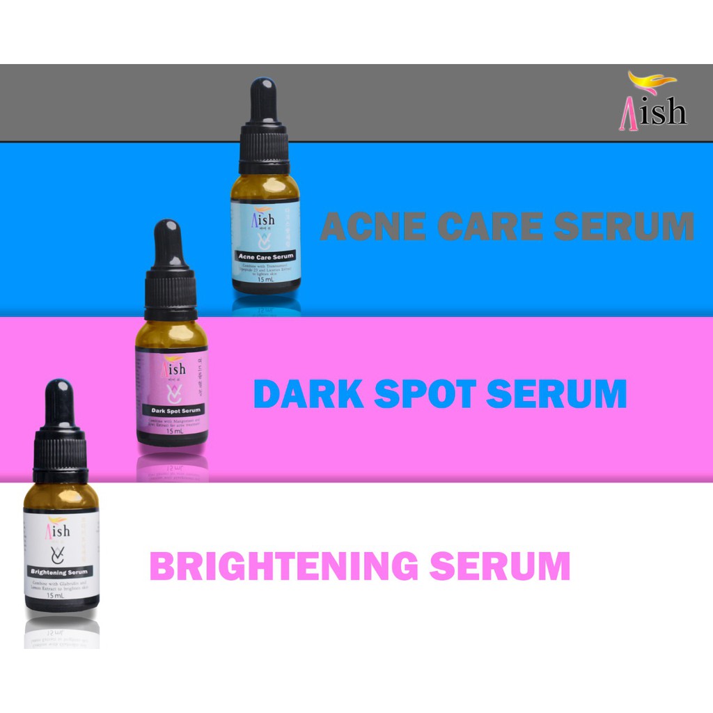 Aish serum korea/Paket Complete Aish Serum Korea - 15ml - Varian lengkap