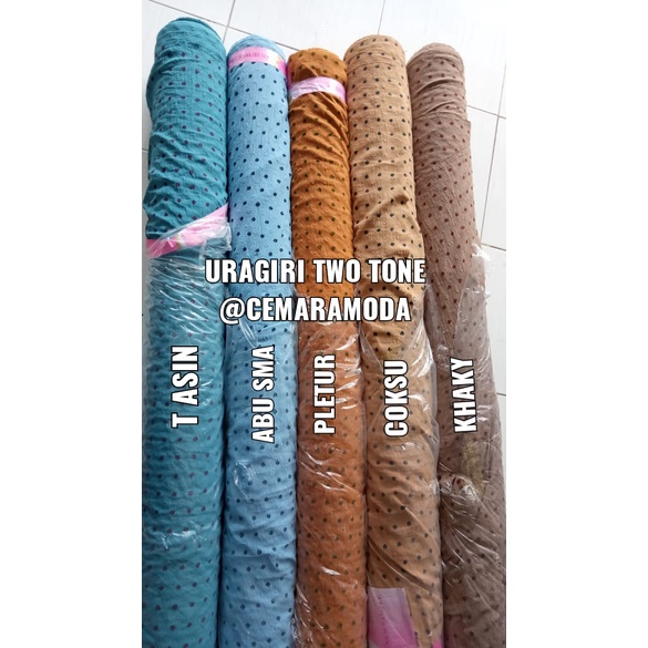 Kain Rayon Crinkle Uragiri Airflow Two Tone PER 0.5M Uragiri Dot Bintik Krinkle Cringkle Kringkel Kringkle Crinkel Cringkel Krinkel Air Flow Kain Hijab Jilbab Baju Gamis Kerudung