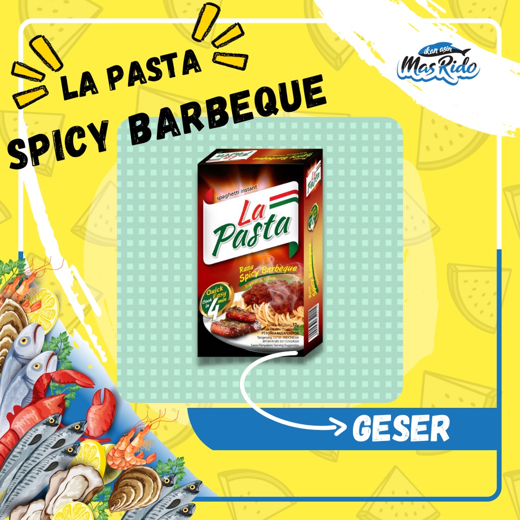 

La Pasta Spaghetti Spicy Barbeque 57 Gram Pasta Barbeque Termurah