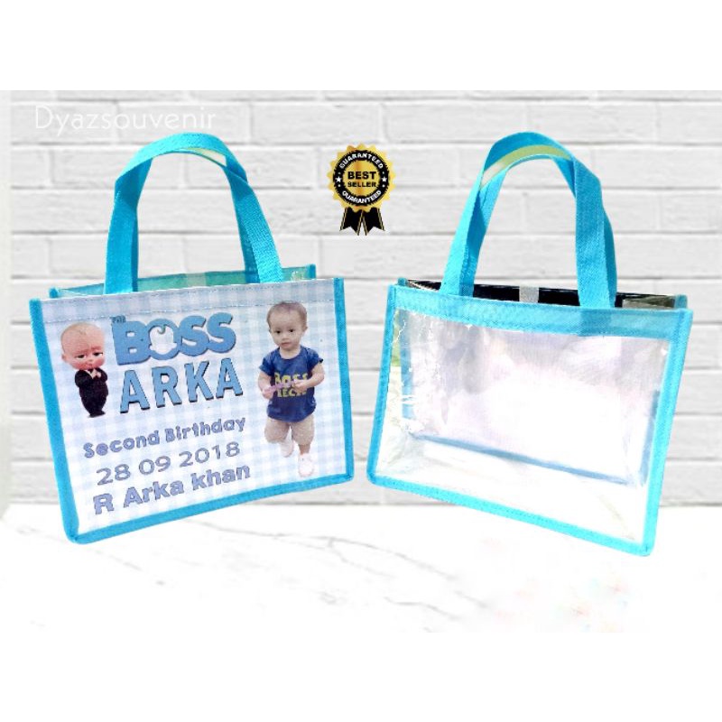 Tas mika / Tas Snack / Tas bingkisan / tas baby boss goodiebag baby boss birthday tas ulang tahun-1