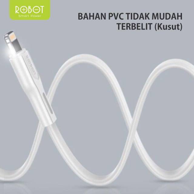 ROBOT Kabel Data fast charger Lightning Cable RDL100S Compatible with iPhone iPad - BY VIVAN