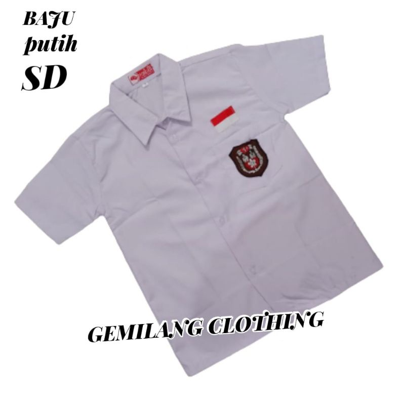 BAJU PUTIH PENDEK SD // BAJU SERAGAM SEKOLAH SD // GemilanG ClothinG