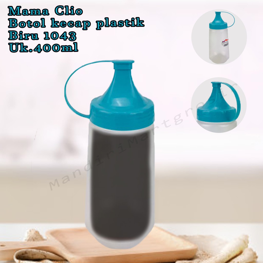 Botol Kecap plastik *Mama Clio * Biru 1043 * 400ml