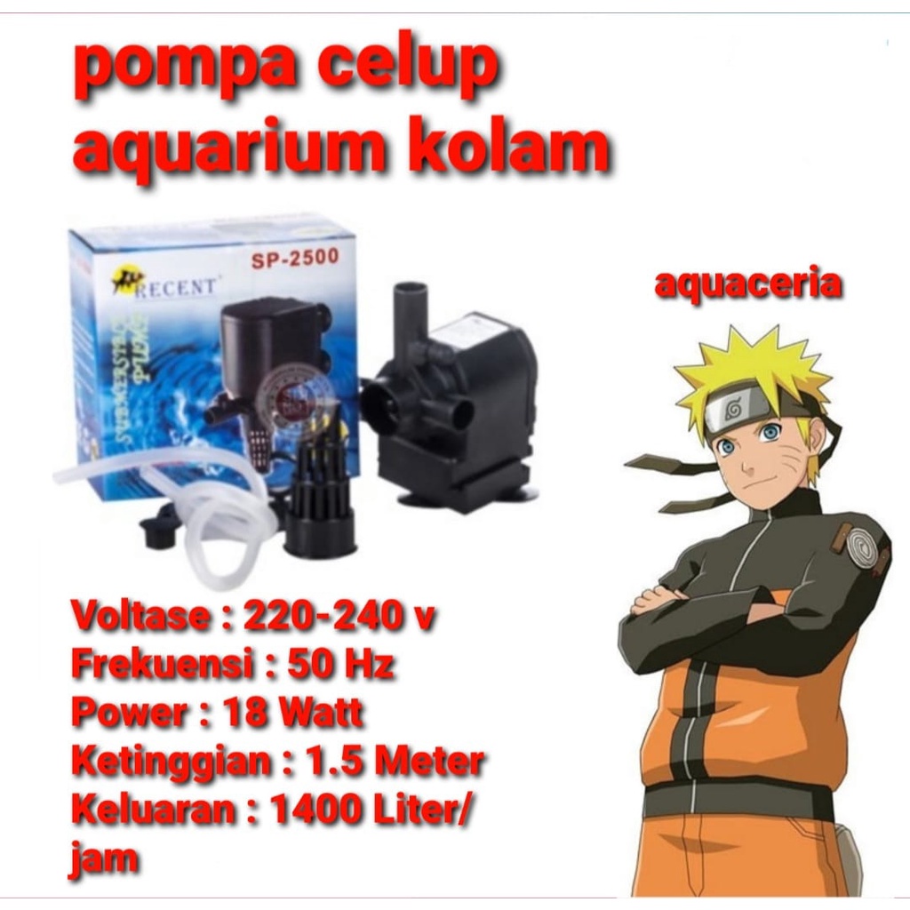 pompa celup air aquarium kolam recent sp 2500 power head 2500