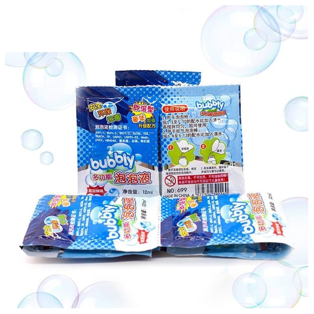 Isi Ulang Bubble Gun Refill Gelembung Busa Bubble Liquid Concentrate 12ml