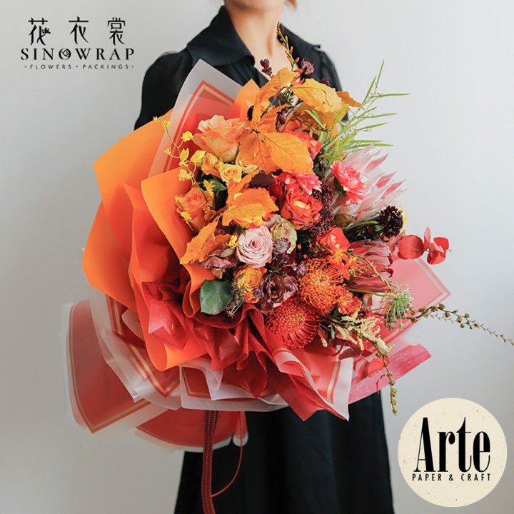 

iDk90 20 Lembar Cellophane Frame Bingkai Tebal Kertas Buket Korea Bunga Flower Wrapping Paper Kado