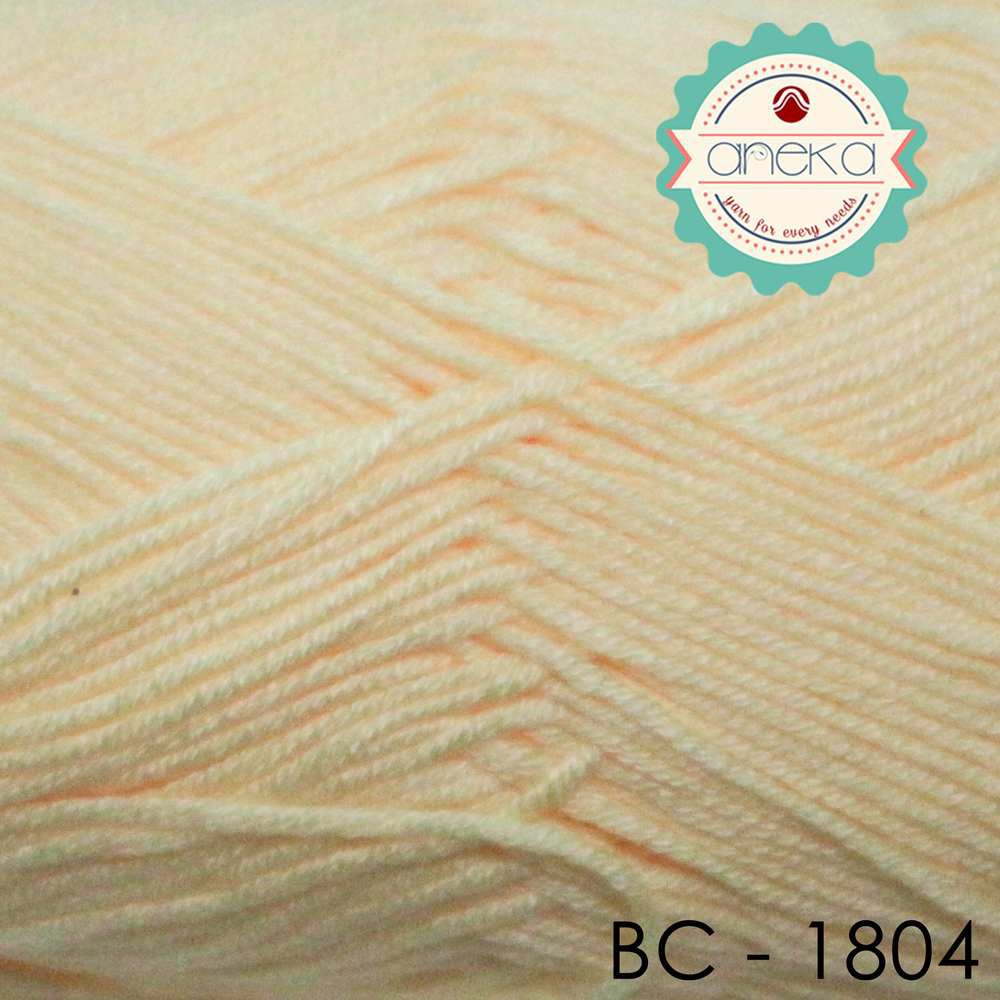 Benang Rajut Katun Bambu / Bamboo Cotton Yarn 3 - 1804 Kuning Baby