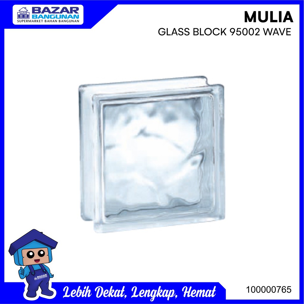 Mulia - Glass Block / Gelas Blok Wave 95002