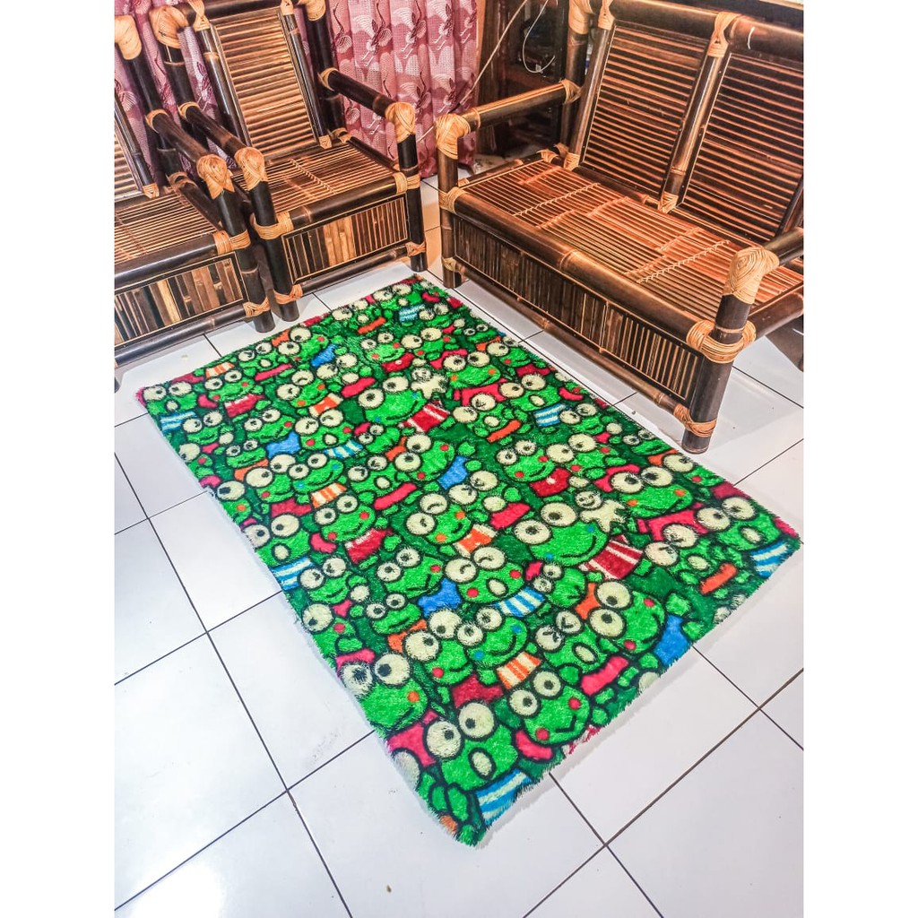 Karpet Bulu Rasfur  Karakter Motif Keropi 100x150x3cm Murah