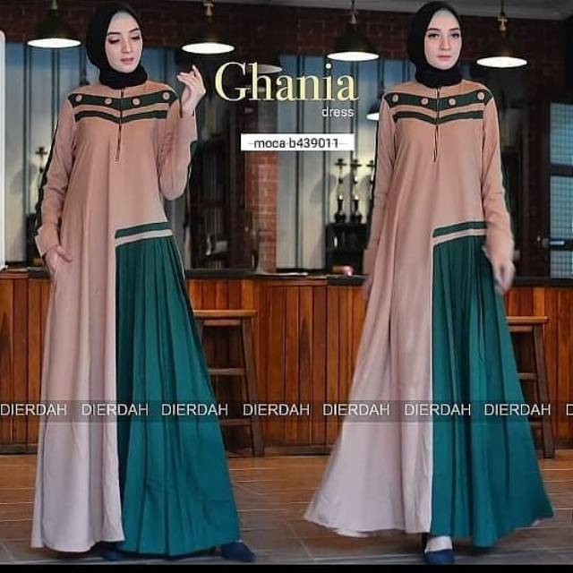 GHANIA DRESS Baju Gamis Wanita Pakaian Muslimah Baju Hijab Wanita Elegant Trendy Baju Terbaru 2020