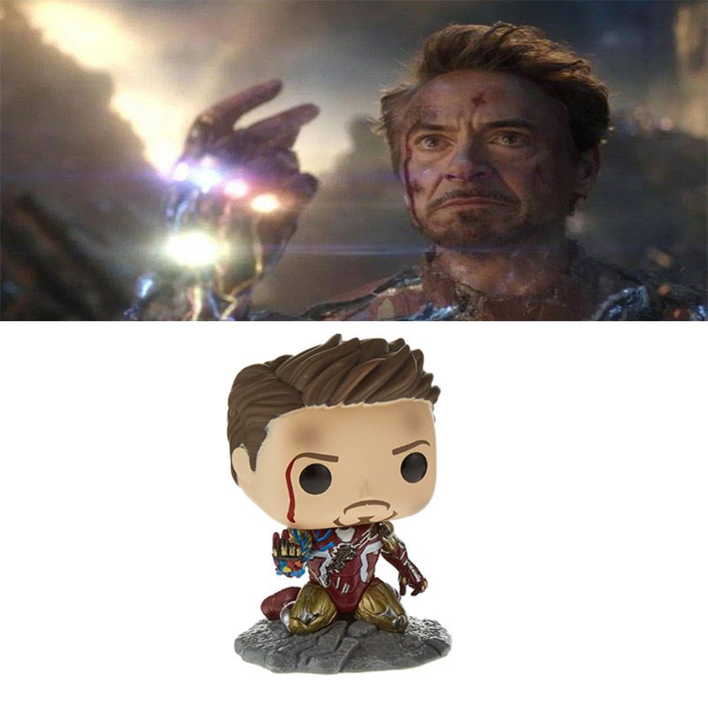 10cm Funko Pop Avengers Endgame I Am Iron Man Glow In The Dark Vinyl Figure Toy Tony