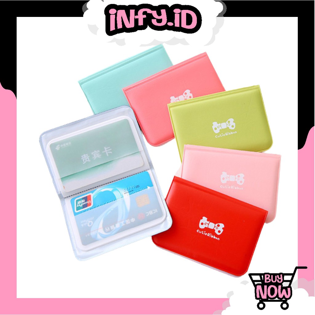 INFY - Dompet Kartu Pita Cutie Ribbon Dompet Kartu 12 Kartu Motif Pita ATM Card Holder D015 COD