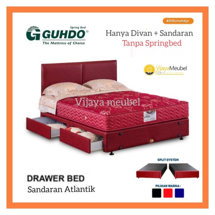 Springbed Guhdo New Prima Fullset Drawer Atlantik 180x200
