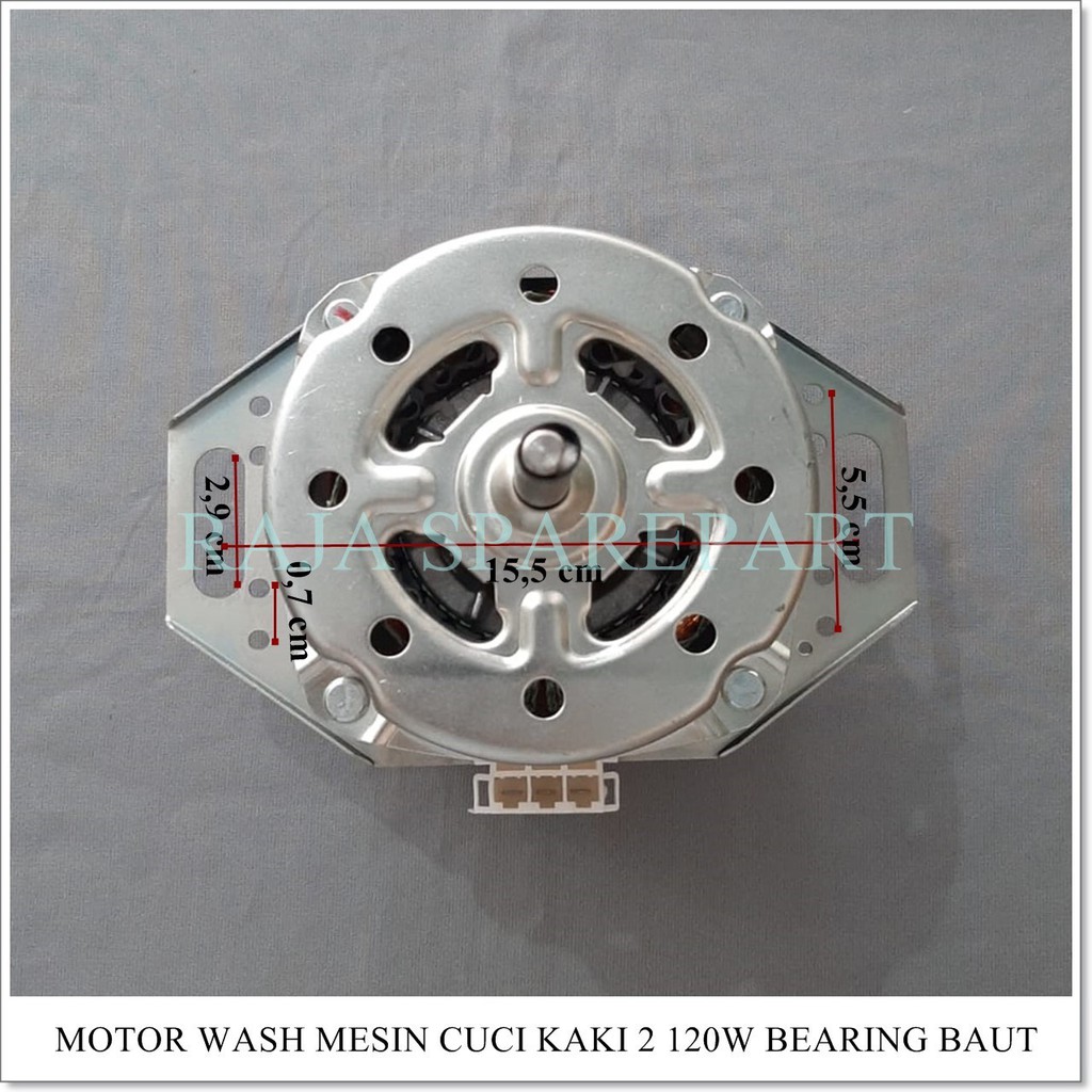 Dinamo Pencuci Mesin Cuci 2 Tabung BEARING BAUT 120watt (Merk ONECOOL)