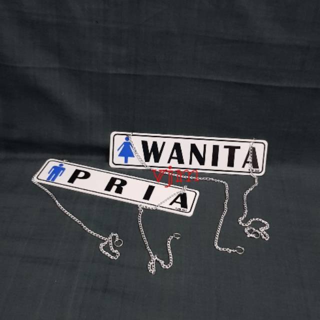 

Plat Acrylic Pria Wanita (untuk di gantung/ 2sisi)