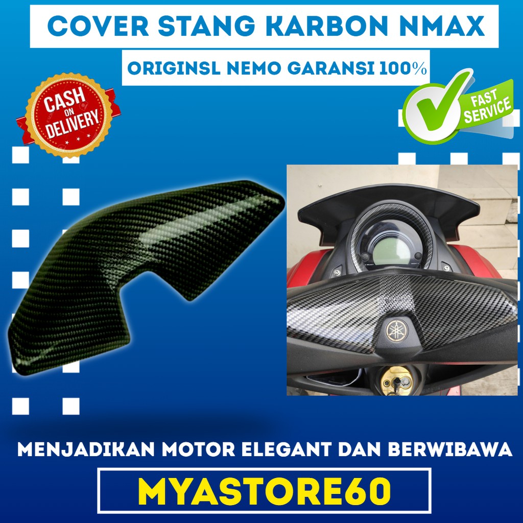 Cover Stang Karbon Nmax Tutup Stang Stir Carbon Nmax Nemo Karbon Kevlar Original Body Part Nmax