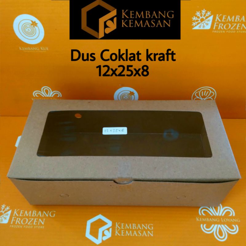 10 PCS DUS COKLAT KRAFT 12X25X8