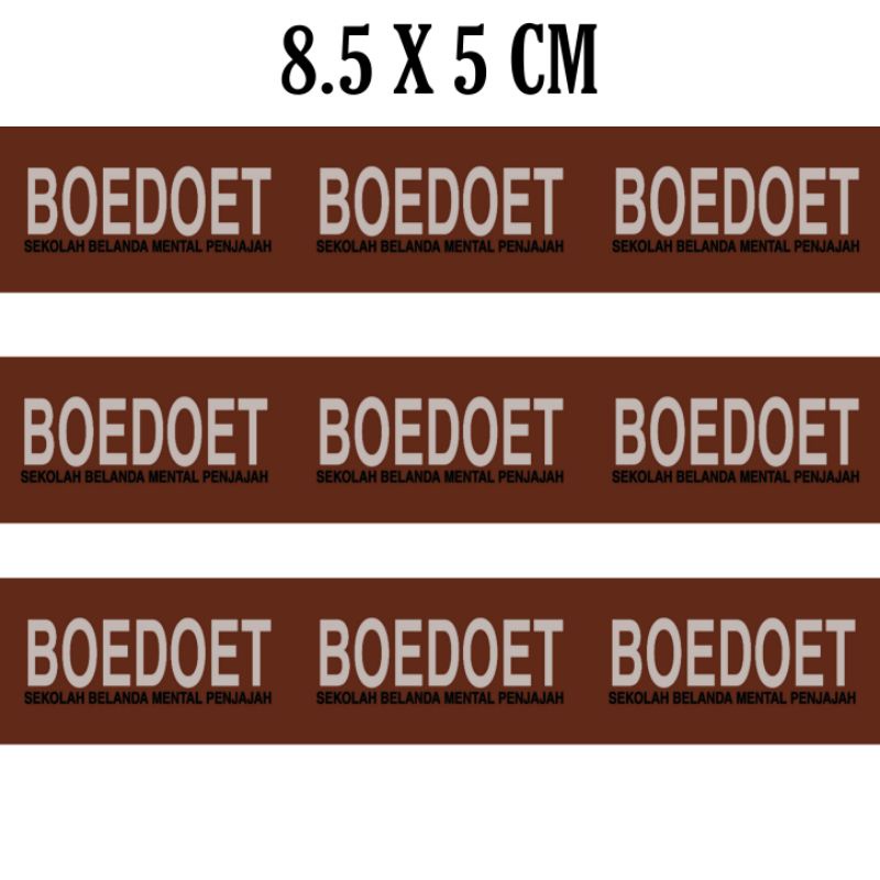

Stiker Boedoet Sekolah Belanda Mental Penjajah / Stiker hp keren