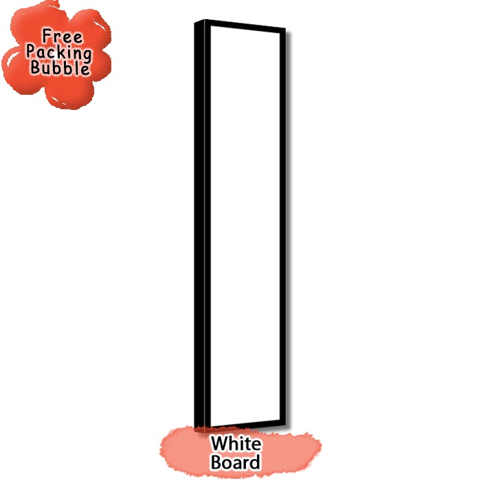 

White Board Melamin / Papan Tulis Putih Ukuran 20x100 cm